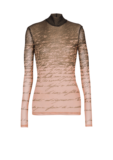 Long-sleeved top with "Love Letter" print