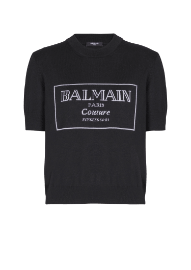 Balmain Couture two-tone knit top