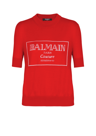 Balmain Couture two-tone knit top