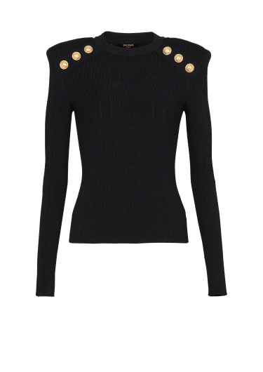Balmain black sweater cheap