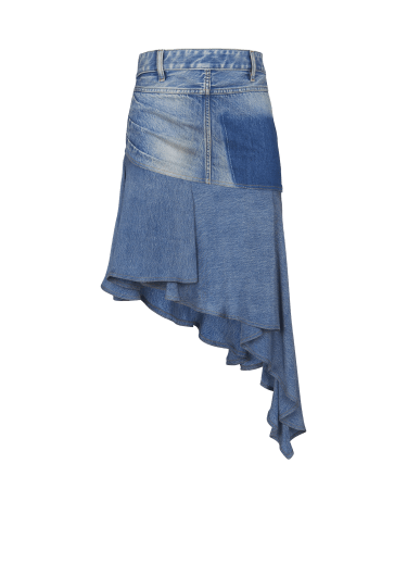 Jupe courte asymétrique en denim