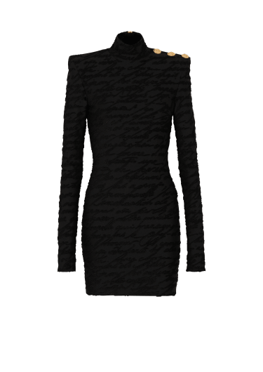 Short "Love Letter" jacquard knit dress