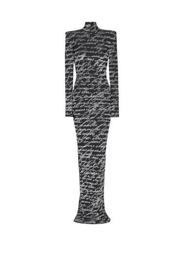 Long "Love Letter" jacquard knit dress