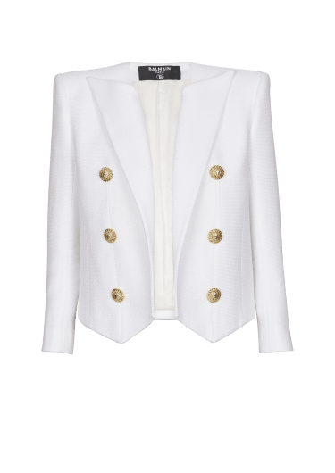 Cropped jacket with 6 buttons