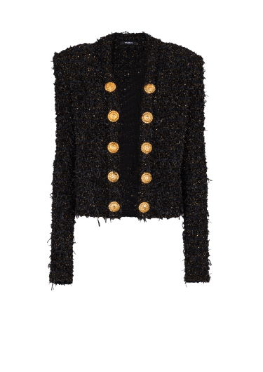 Edge-to-edge tweed jacket