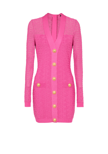 Monogrammed knit dress