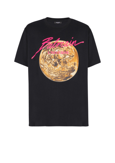T-shirt con logo e pianeta Balmain Universe stampati