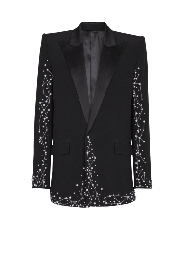 1-button jacket with Constellation embroidery 