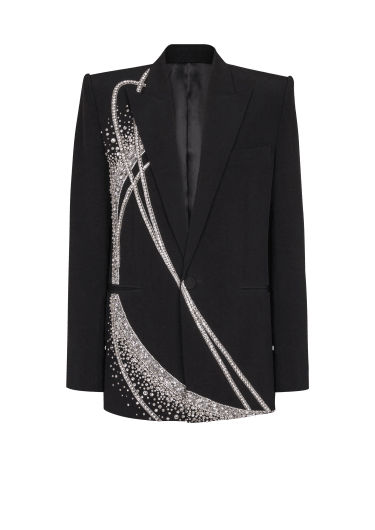 1-button jacket with Galaxy embroidery 