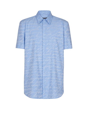 Jacquard shirt with "Love Letter" print