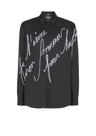 Loose shirt with "Love Letter" embroidery