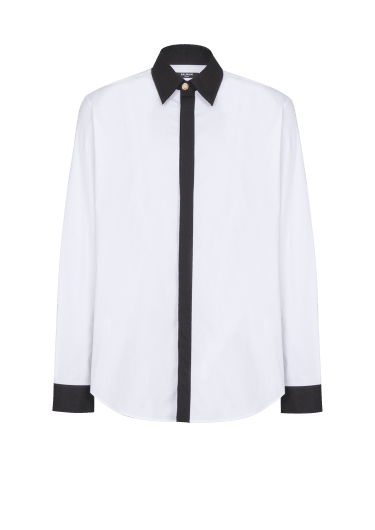 Two-tone poplin shirt