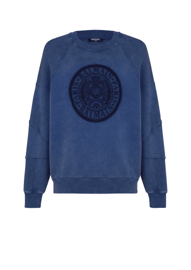 Balmain velvet sweatshirt sales