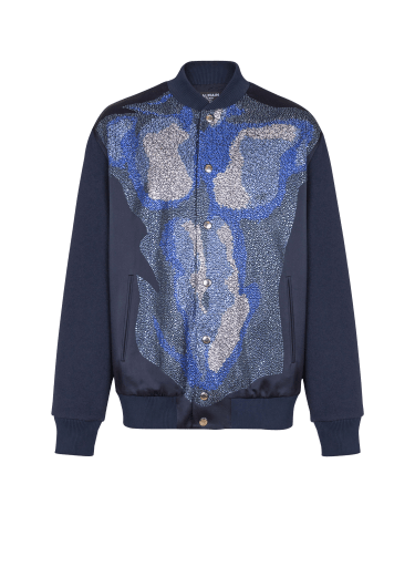Bomber jacket with rhinestone torso