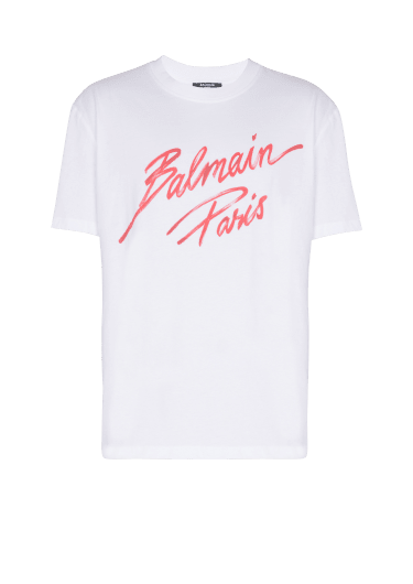 T-shirt with Balmain Lipstick print