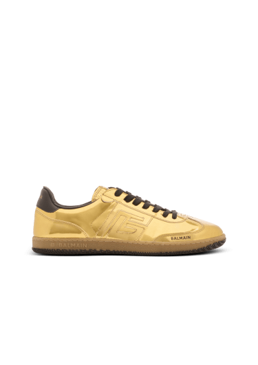 Balmain Swan trainers in mirror-effect leather