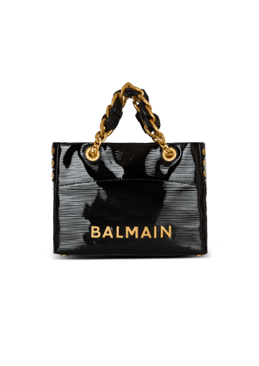Small 1945 Soft tote bag in striped patent leather