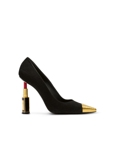 Escarpins Lipstick en cuir suédé et laiton