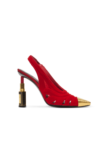 Escarpins Lipstick en cuir suédé et laiton