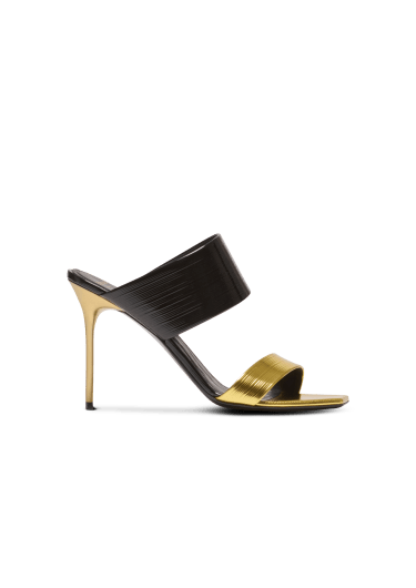 Mules PB en cuir strié