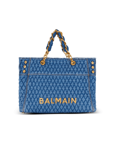 1945 Soft tote bag in diamond-quilted denim
