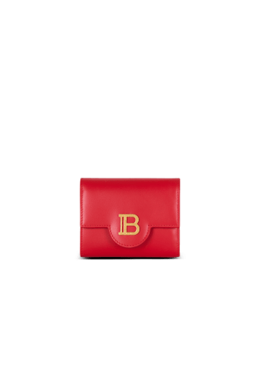 Portafoglio trifold B-Buzz in pelle di vitello stampata