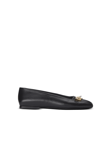 Safety Pin ballet flats in gathered lambskin 