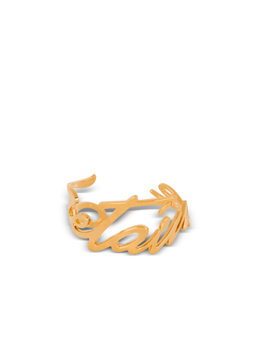 "Je t'aime" brass bracelet 