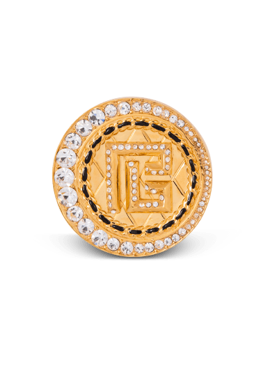 Brosche PB aus Messing und Strass