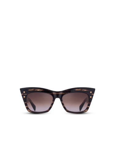 Tortoiseshell-effect acetate B-II sunglasses