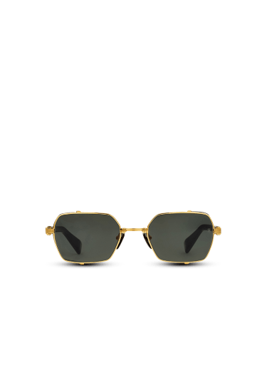 Black and blue-tone titanium Brigade-III sunglasses