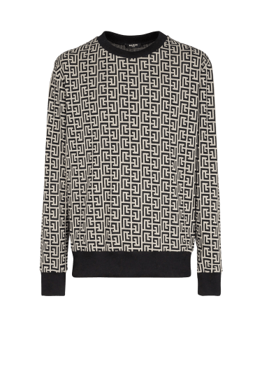 Sweatshirt aus Jersey mit Balmain-Monogramm