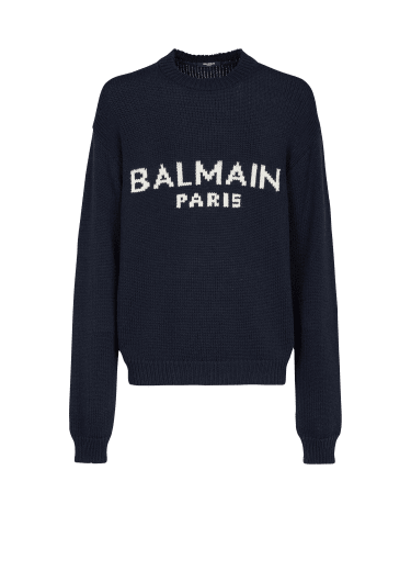 Jersey de lana con el logotipo de Balmain Paris