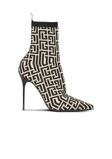 Louis Vuitton Monogram Stretch Fabric Silhouette Ankle Boots