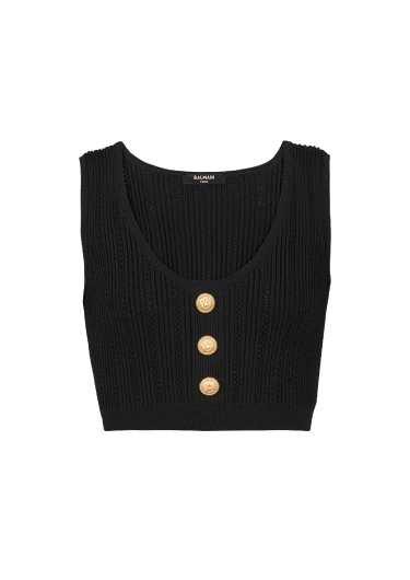 Eco-designed knit crop top
