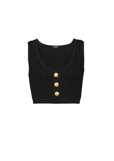Eco-designed knit crop top