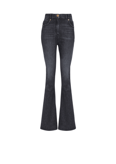Bootcut-Jeans mit Bleach-Effekt im Öko-Design