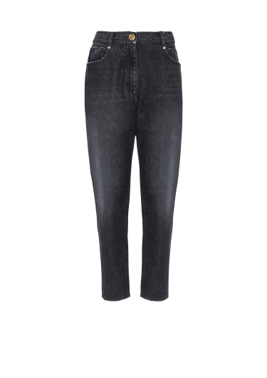 Boyfriend-Jeans mit Bleach-Effekt im Öko-Design