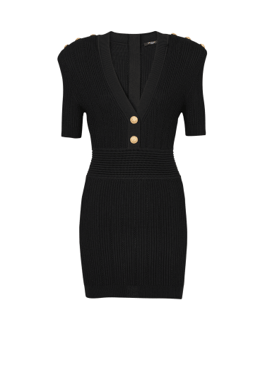 Short eco-designed knit dress