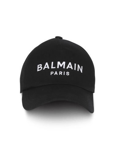 Cappellino in cotone con logo Balmain