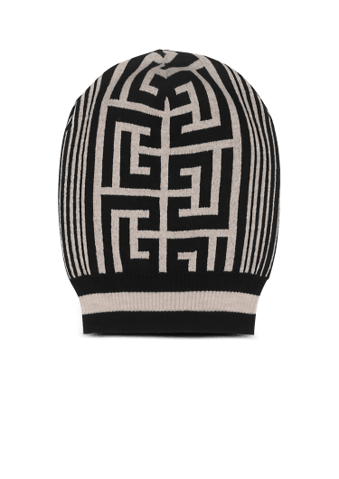 Mütze aus Wolle mit Balmain-Monogramm