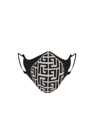 Masque en coton à monogramme Balmain