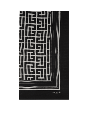 Schal aus Baumwolle mit Balmain-Monogramm