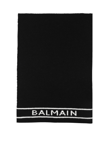 Wollschal mit Balmain-Logo