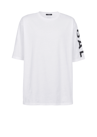 T-shirt oversize en coton imprimé logo Balmain