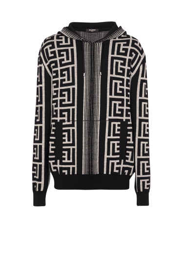 Wool sweater with maxi Balmain monogram