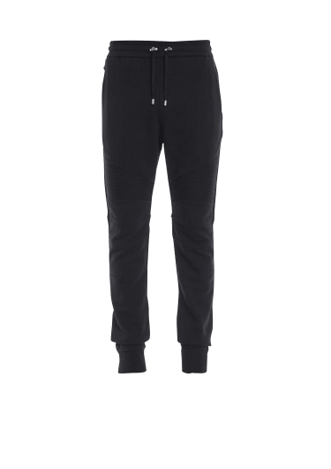 Pantalon de jogging en coton imprimé logo Balmain