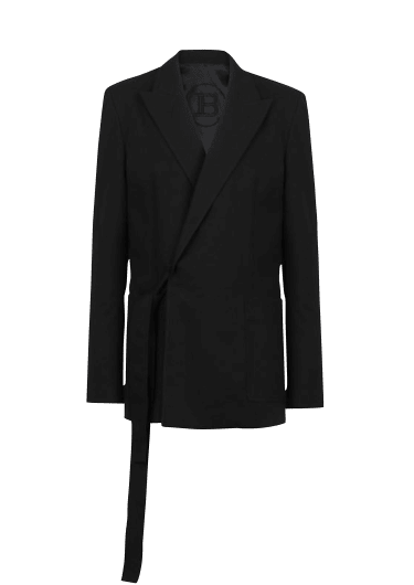 Asymmetrical cotton blazer