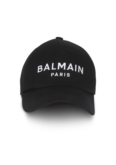 Gorra de algodón con logotipo de Balmain