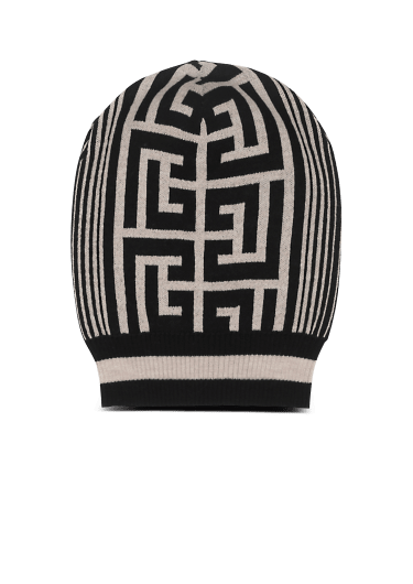 Mütze aus Wolle mit gesticktem Balmain-Monogramm